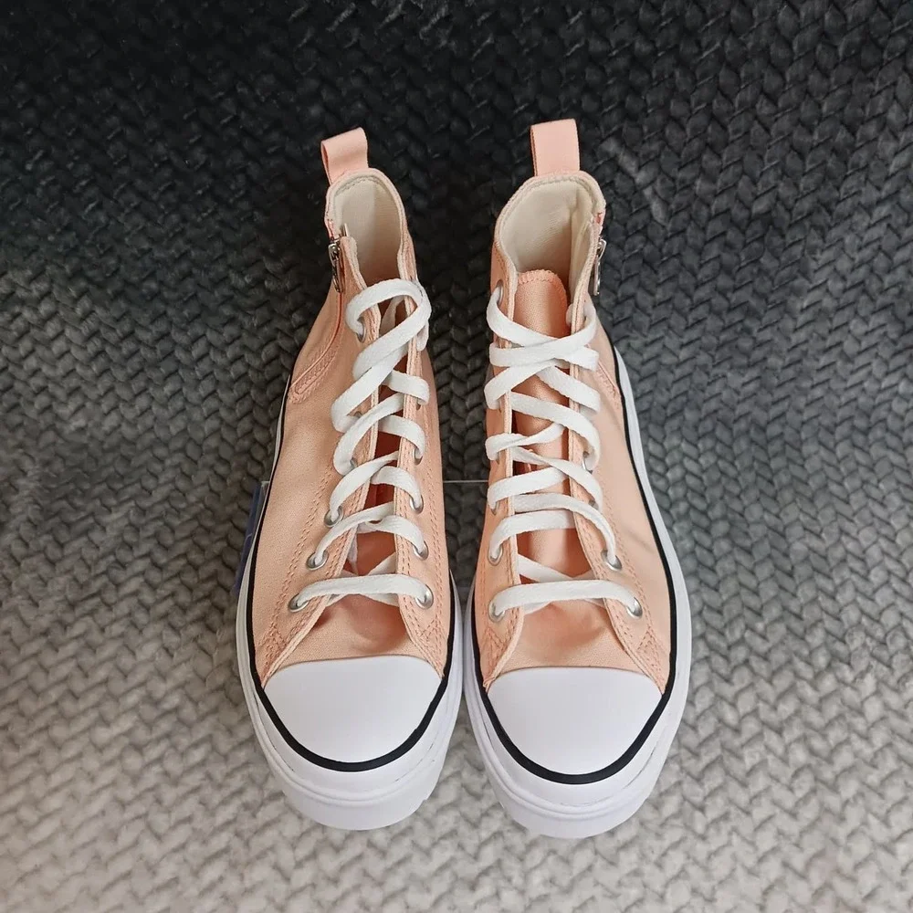 Converse Chuck Lugged Lift Women's Hi Platform Sneaker Coral Peach Canvas Size 9